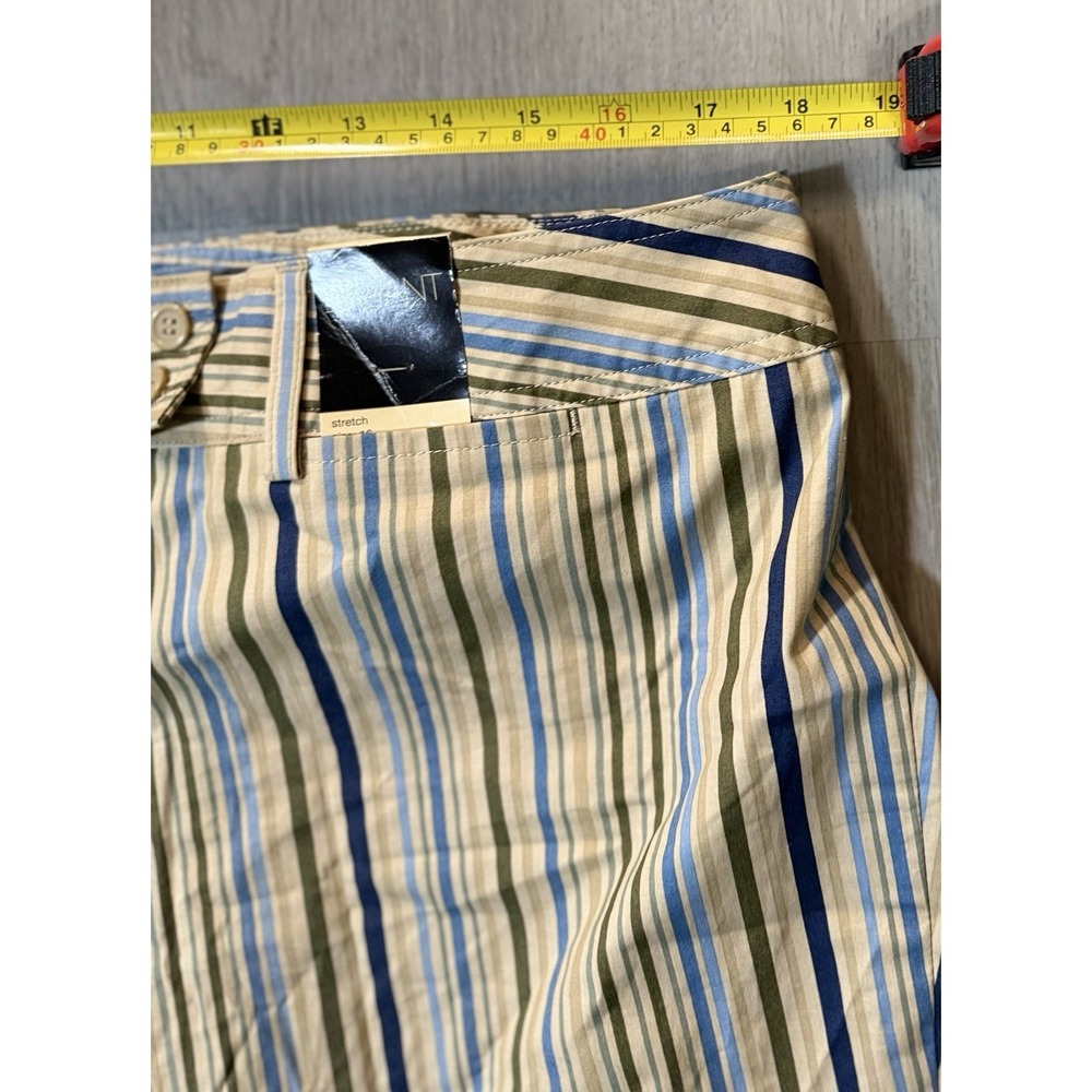 Lane Bryant Straight Cropped Pants Women Size 16 Beige Green Twill Linen NWT - Picture 5 of 10